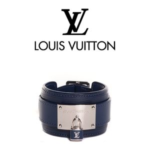 Louie Vuitton leather cuff bracelet